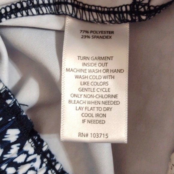 Rachel Zoe Blue & White Print Elastic Drawstring Waist Joggers Size XS - Picture 2 of 9